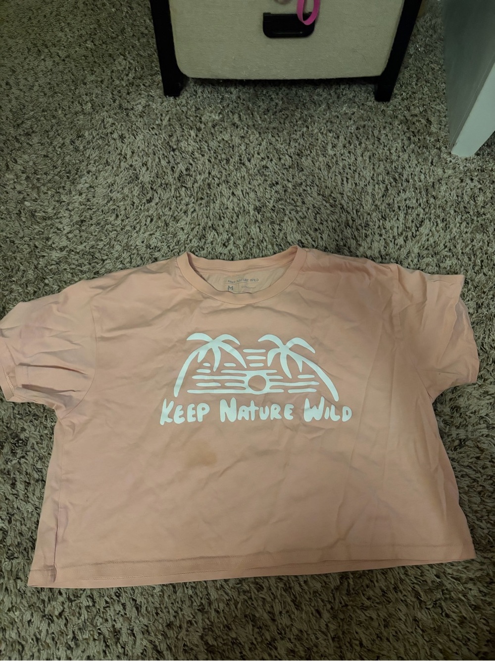 Keep Nature Wild Pink Graphic Crop Tee